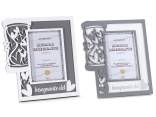 Two-tone wooden photo frame with teacher decoration to place
