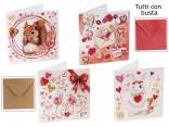 Valentine's Day greeting card with animal print and envelope