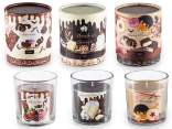Vela perfumada en tarro cristal con decoraciones chocolate