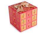 Wooden Advent Calendar with Bow