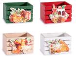 Wooden fence basket with Christmas decoration