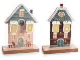 Wooden house-shaped advent calendar