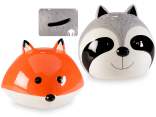 Woodland animal piggy bank in colored ceramic