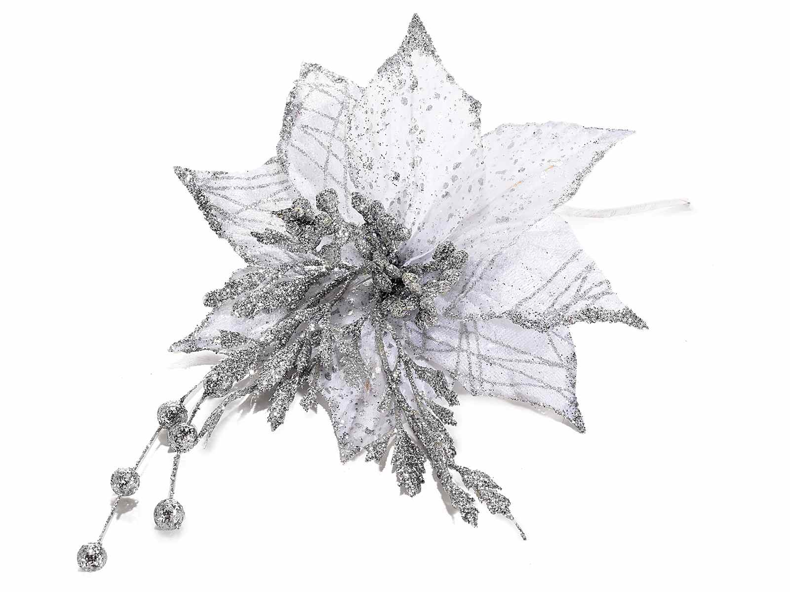 Flor de Navidad plateado () - Art From Italy
