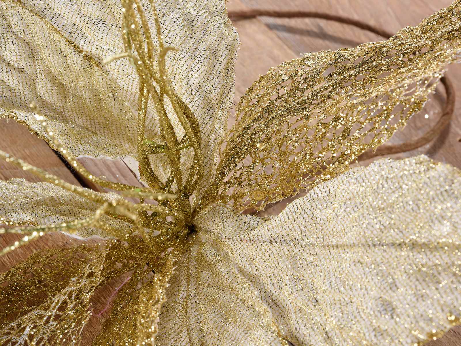 Stoff Weihnachtsstern Mit Glitzer 090234 Art From Italy
