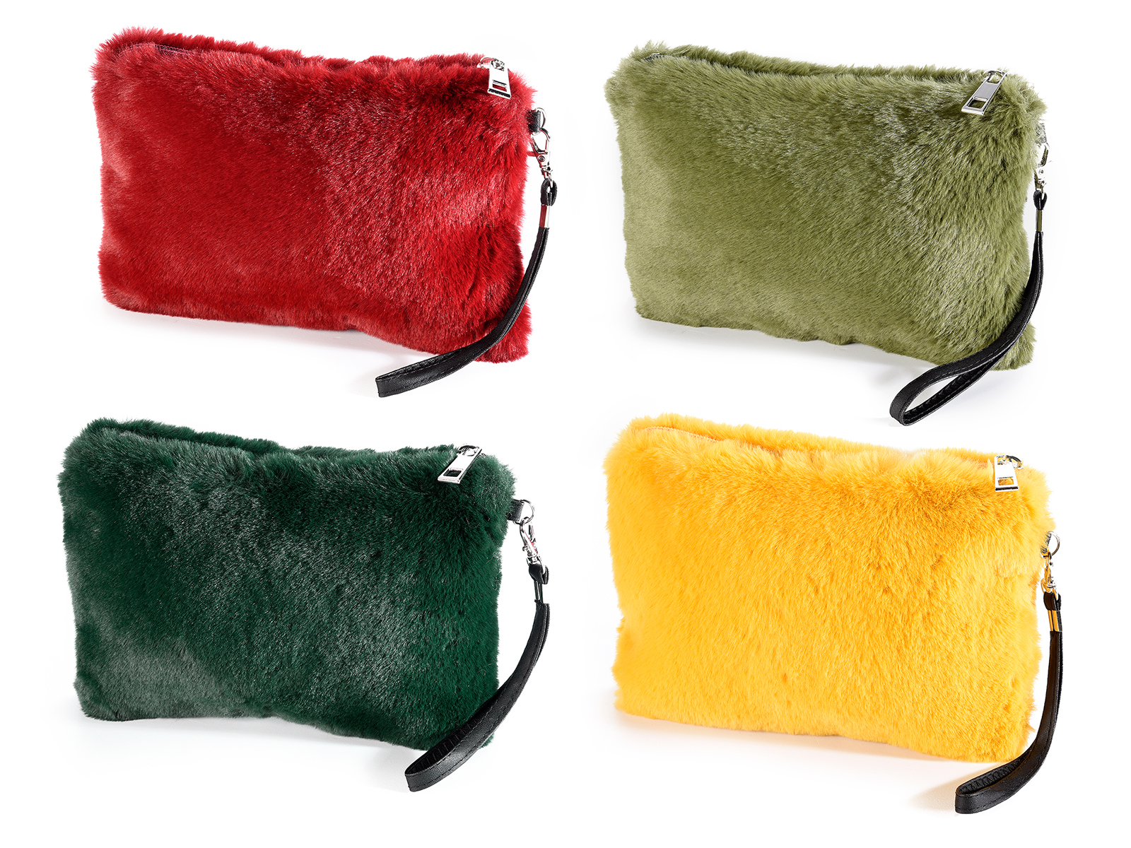 Pochette/astuccio in morbida eco-pelliccia tinta unita (16.08.21) - Art  From Italy