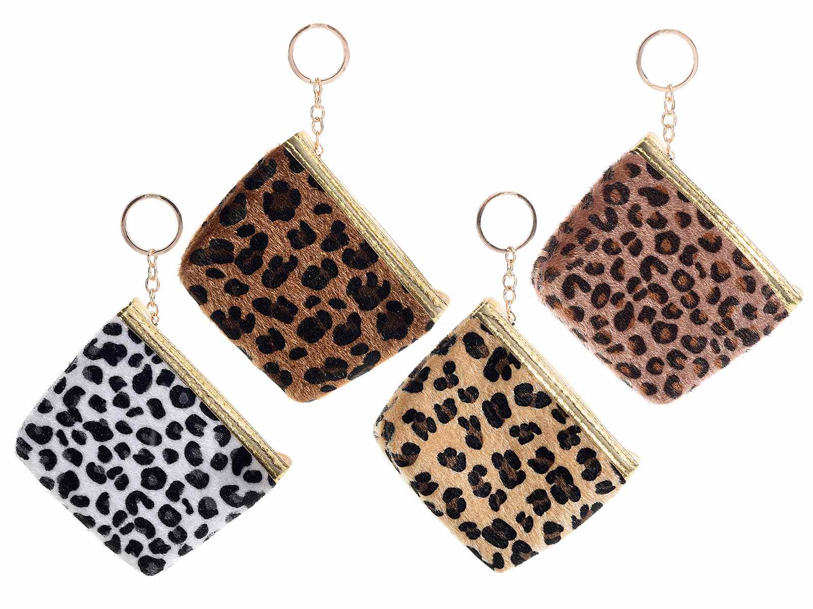 Astuccio portamonete in stoffa animalier con portachiavi (56.35.65) - Art  From Italy