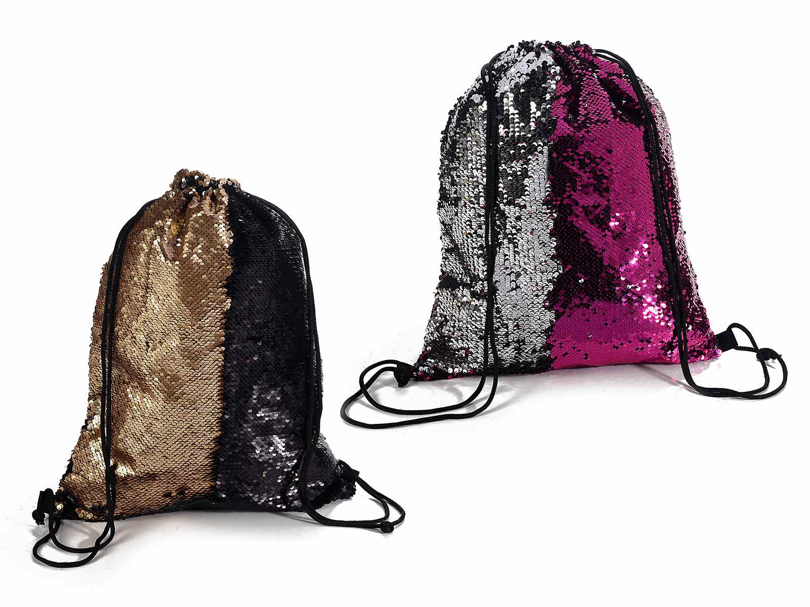 Zainetto sacca in tessuto con paillettes reversibili (56.34.44) - Art From  Italy