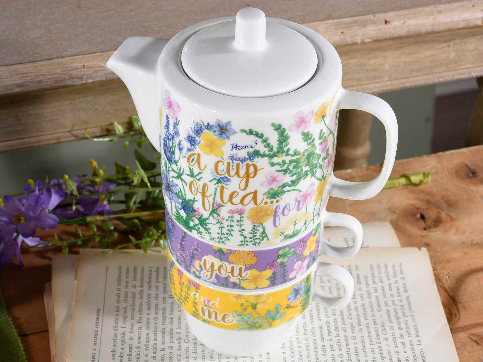 Service à thé vintage en porcelaine blanche doré limoges | Selency