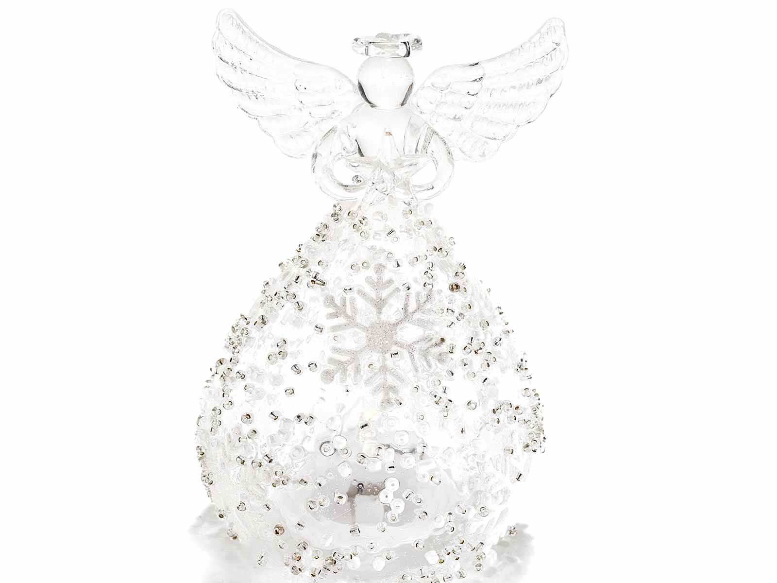 PALAIS ROYAL Palla di Natale Bianca con LED Decorazione Natalizia 15cm - Prestige Home