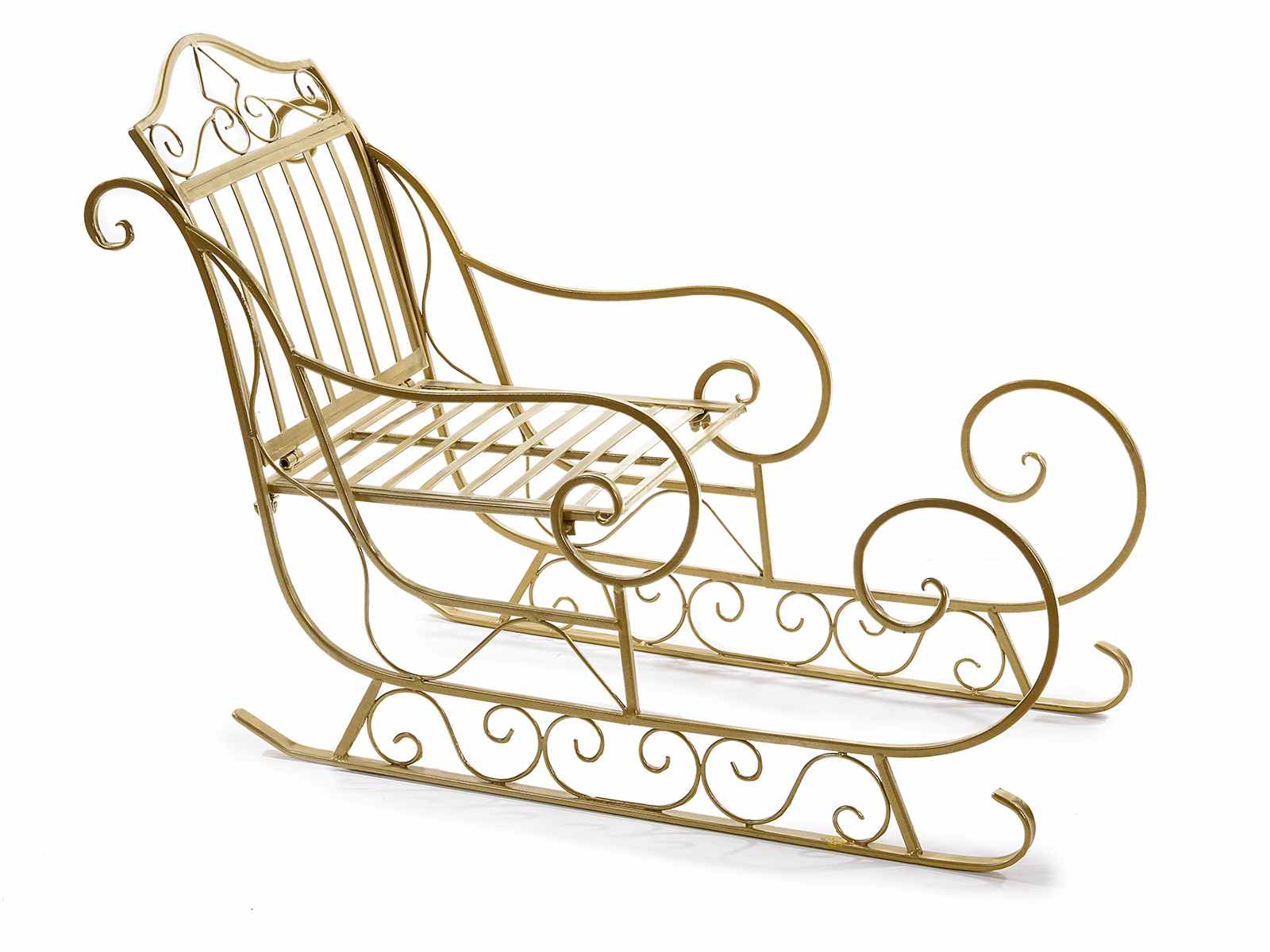 Slitta Di Babbo Natale In Metallo Oro 53 23 88 Art From Italy