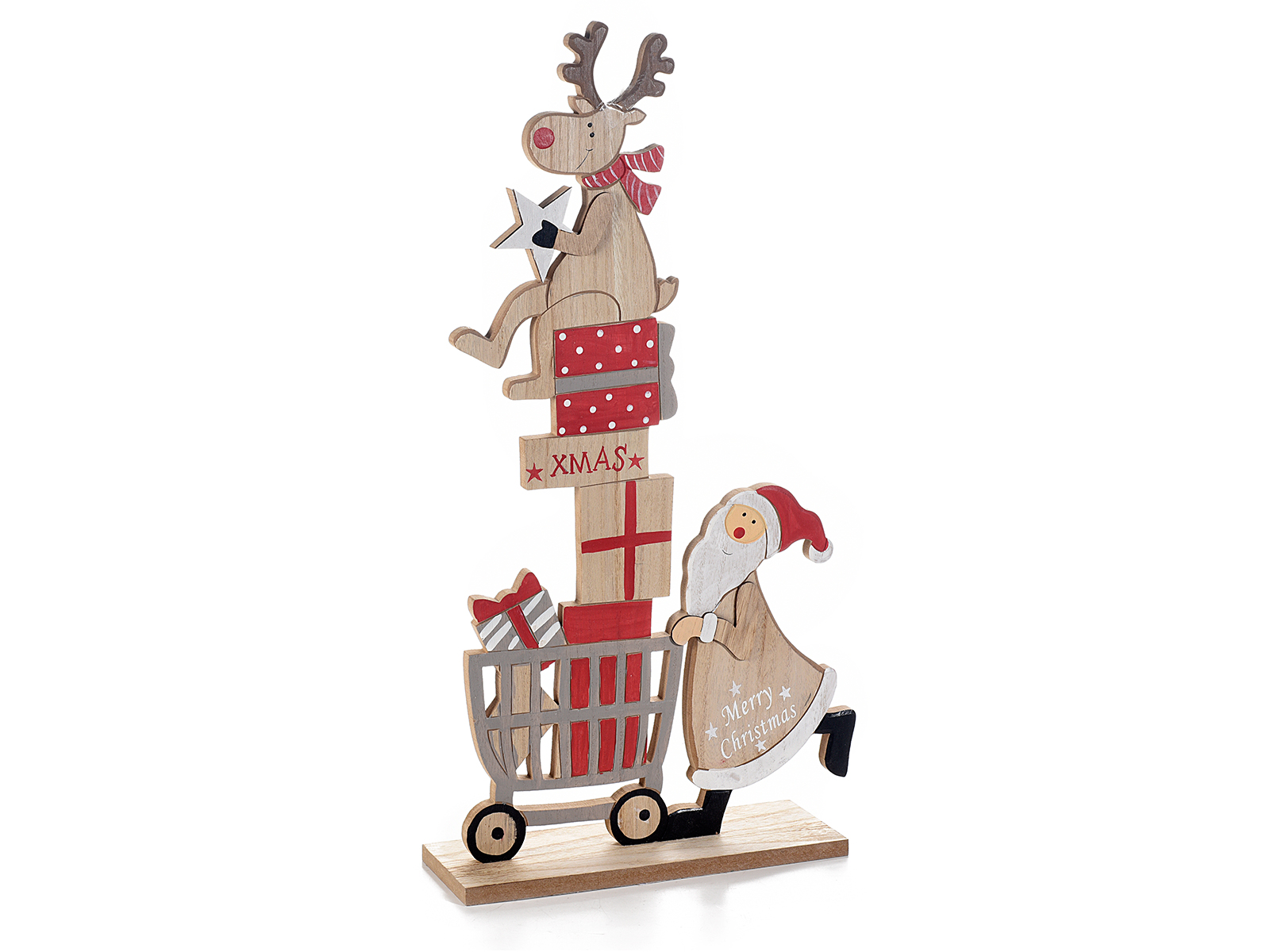 Amosfun Ornamenti Natalizi in Legno Decorazioni in Legno di Renne Decorazioni per la tavola di Natale Regalo di Favore Festa di Natale Ragazza 