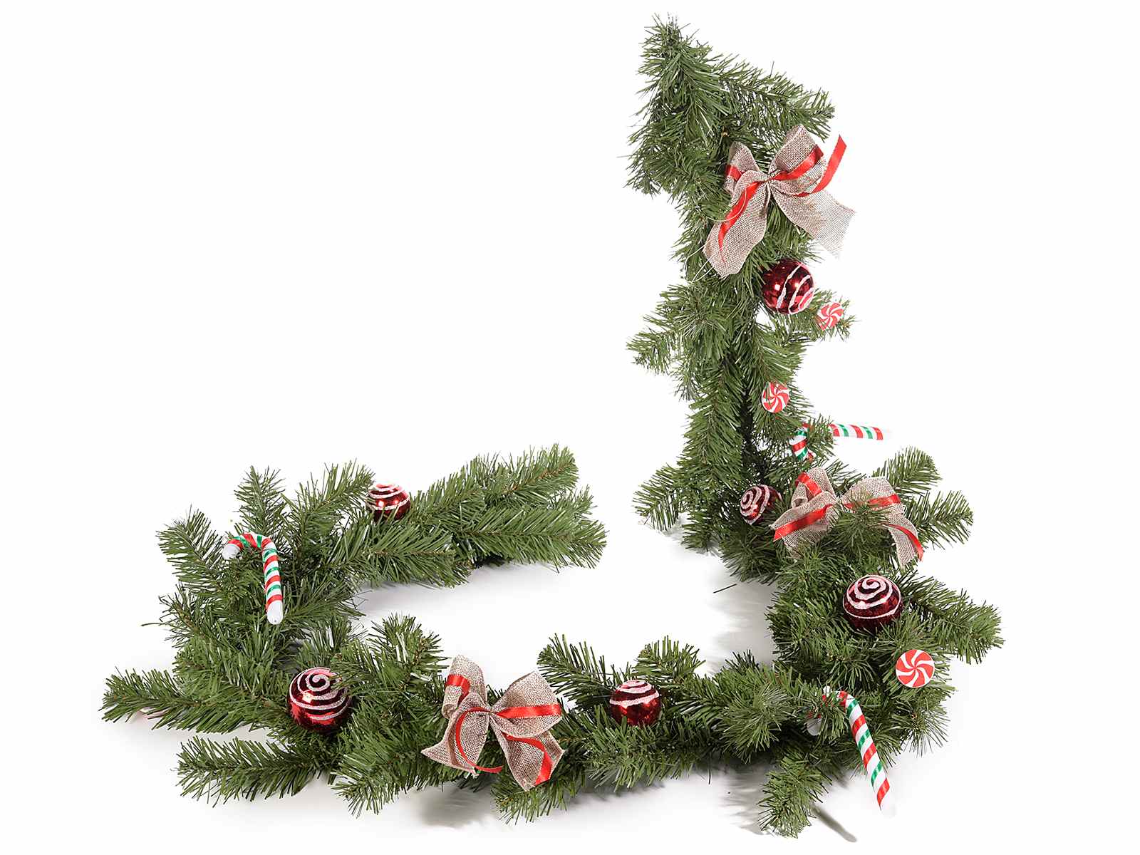 Decorazioni Natalizie Caramelle.Ghirlanda Abete Artificiale C Caramelle Finte E Decori 54 35 75 Art From Italy