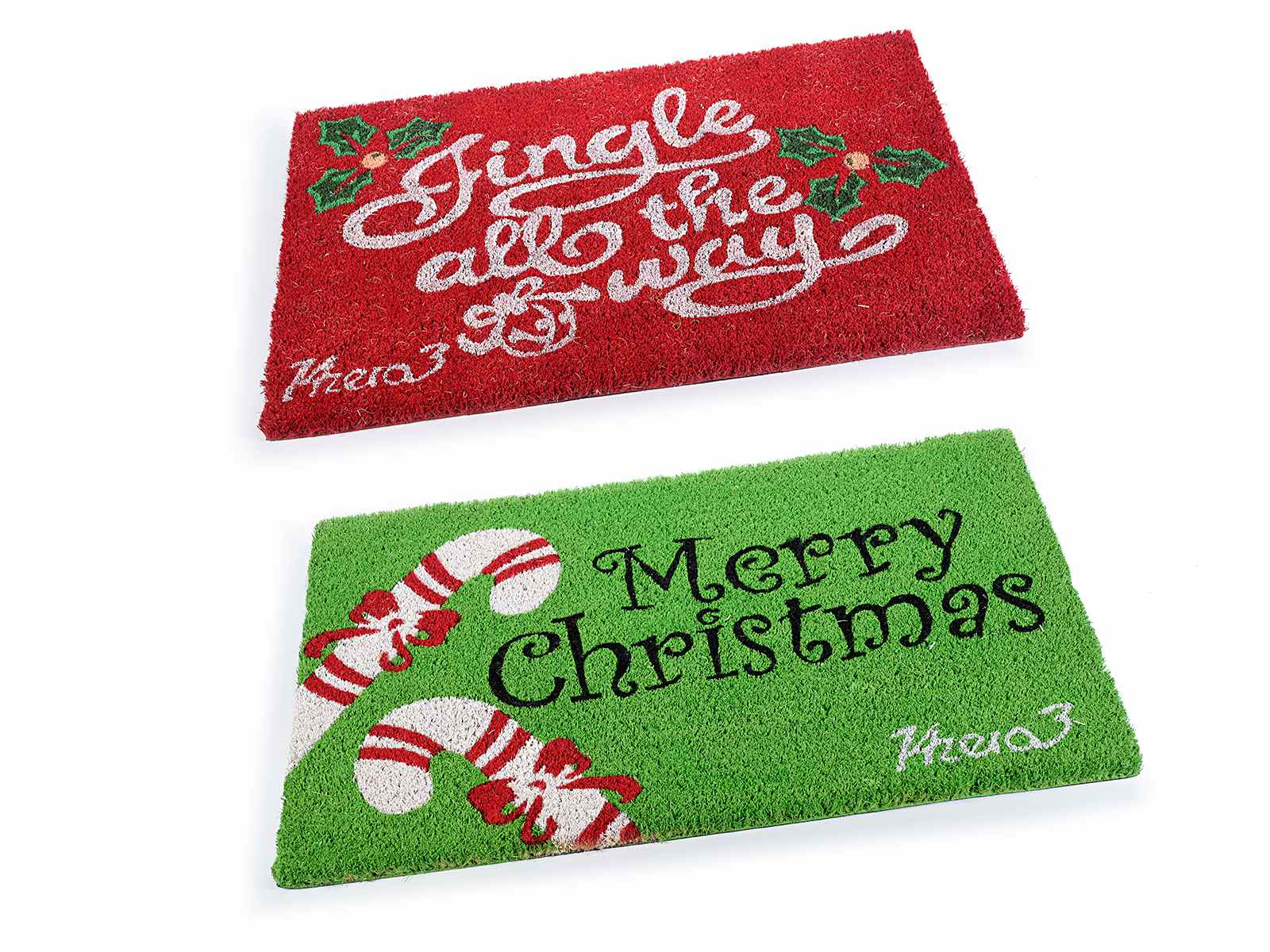 Immagini Natalizie Con Scritte.Zerbino Con Scritte Natalizie E Base In Gomma 58 07 19 Art From Italy