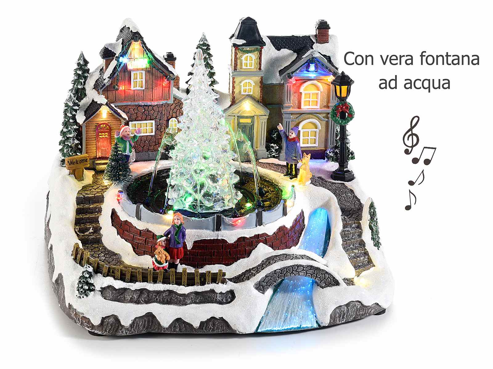 Village de noel avec fontaine top