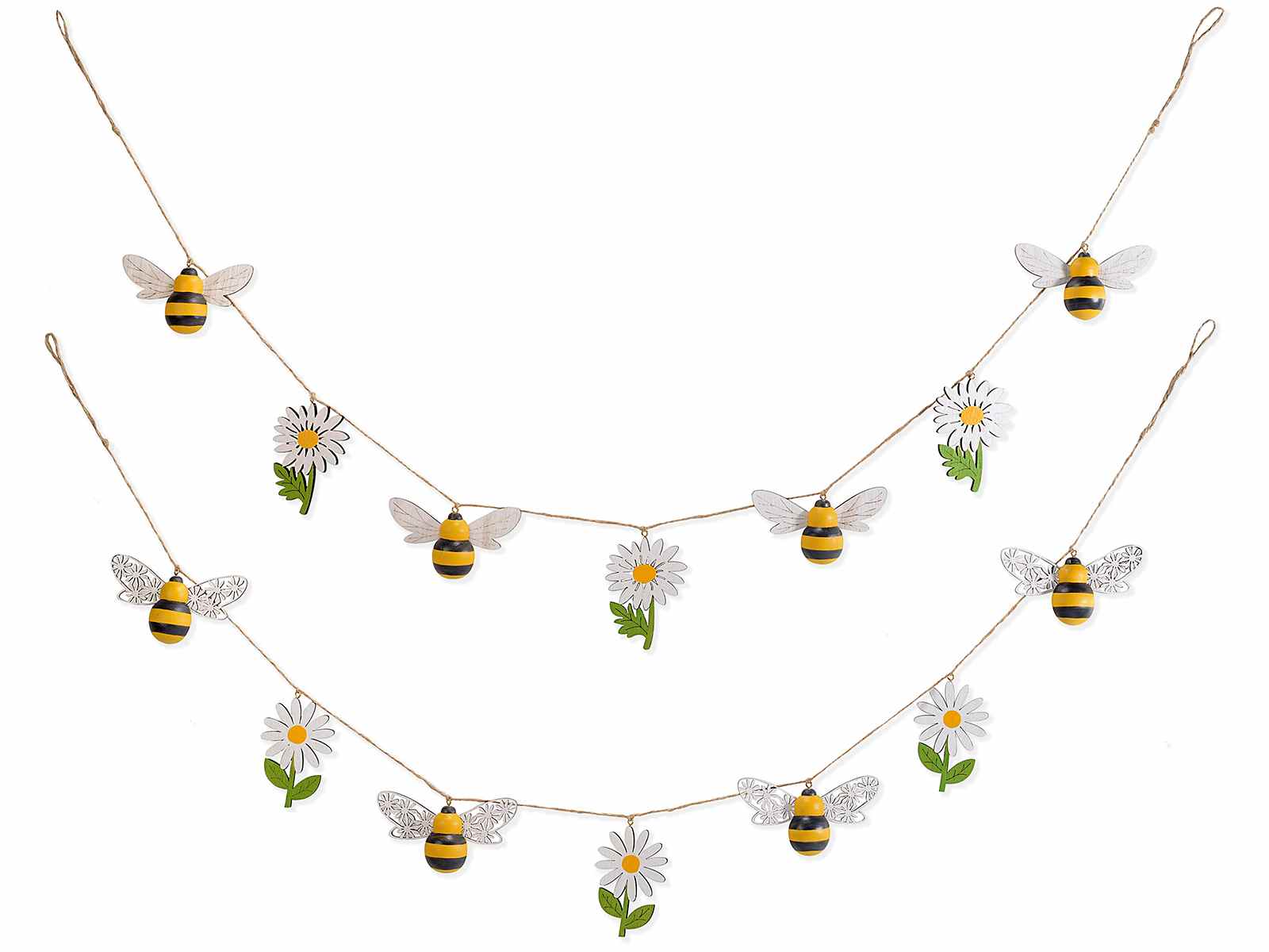 Guirnalda con decoración de abejas y flores en madera de col () -  Art From Italy