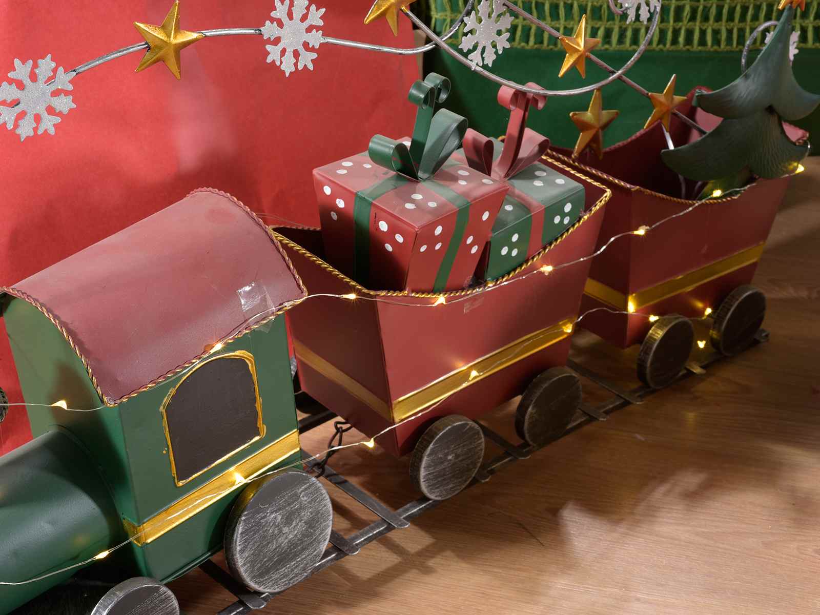 Tren navideño decorativo en metal coloreado con luces (53.24.41) - Art