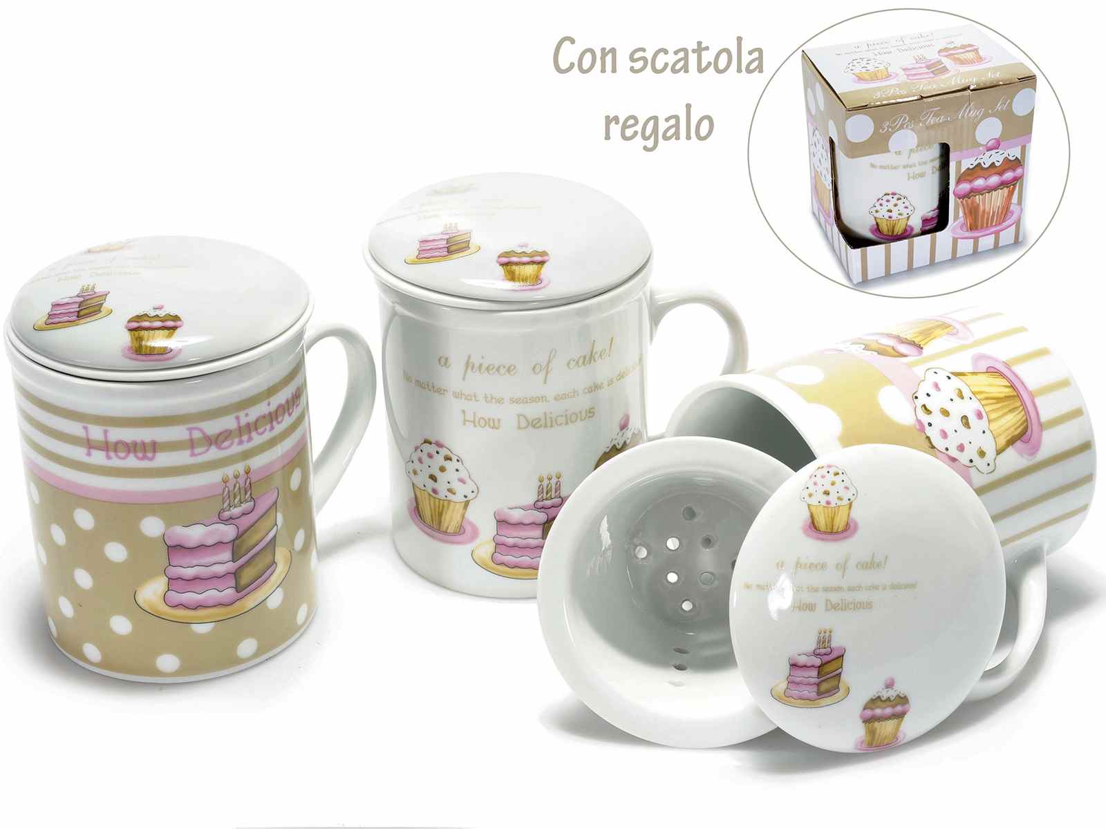  Tasse    th   Cupcake en porcelaine avec coffret cadeau 72 