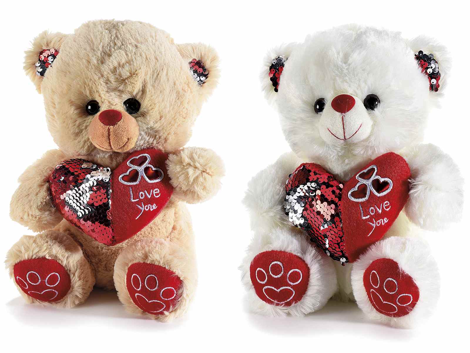 Peluche corazón lentejuelas reversibles - Floristería Basusta