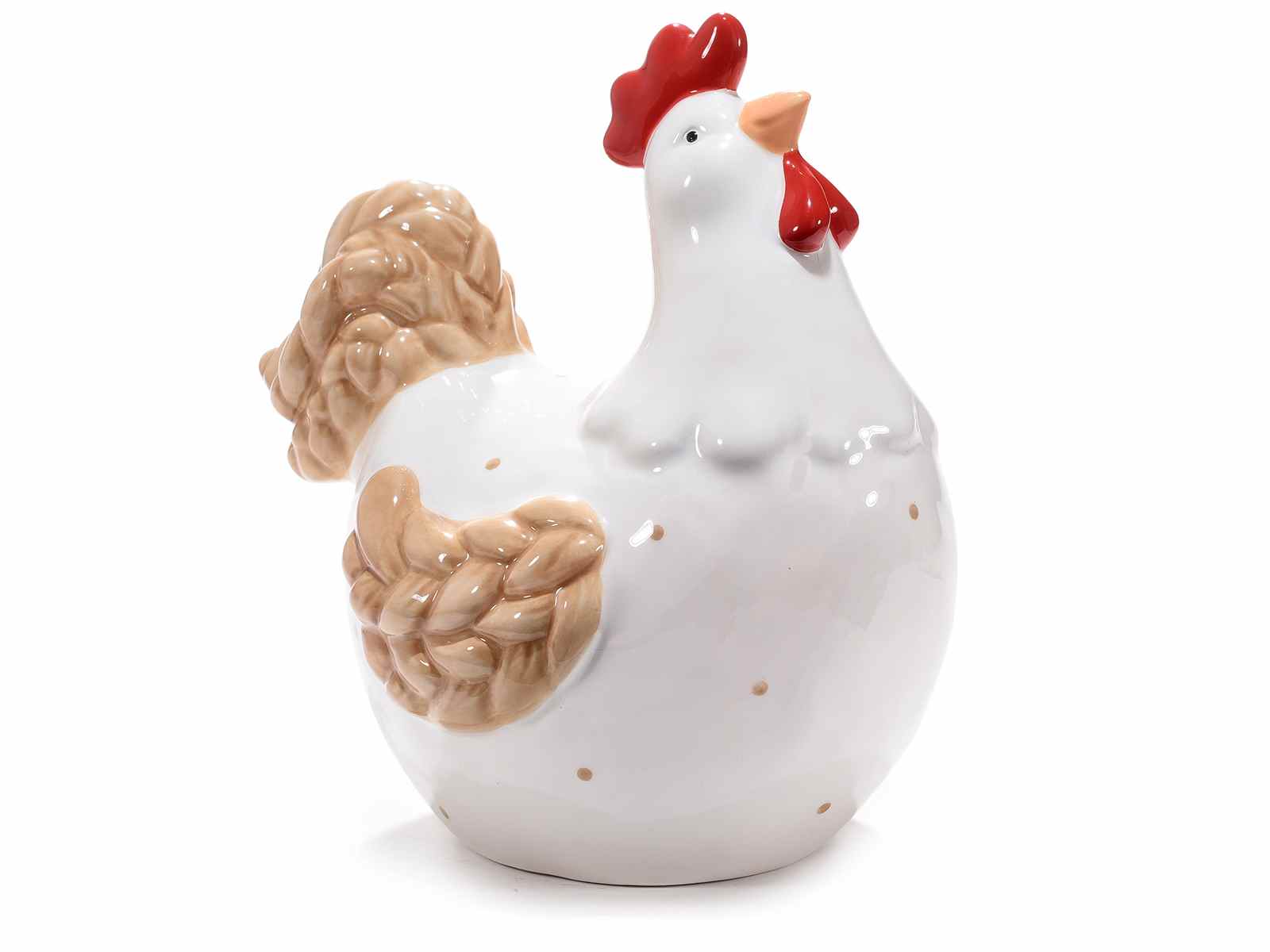 Lot de 3 poules décoratives en terre cuite à poser (70.03.70) - Art From  Italy