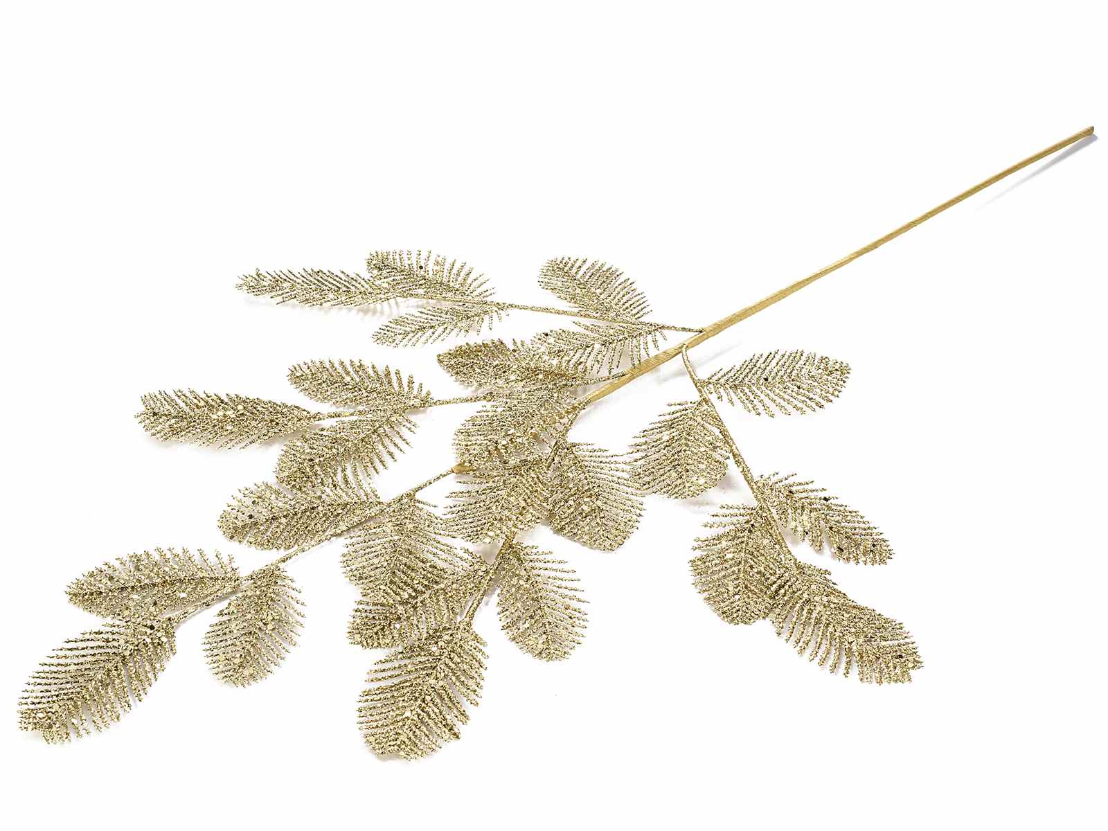 Gold Glittered Fern Garland