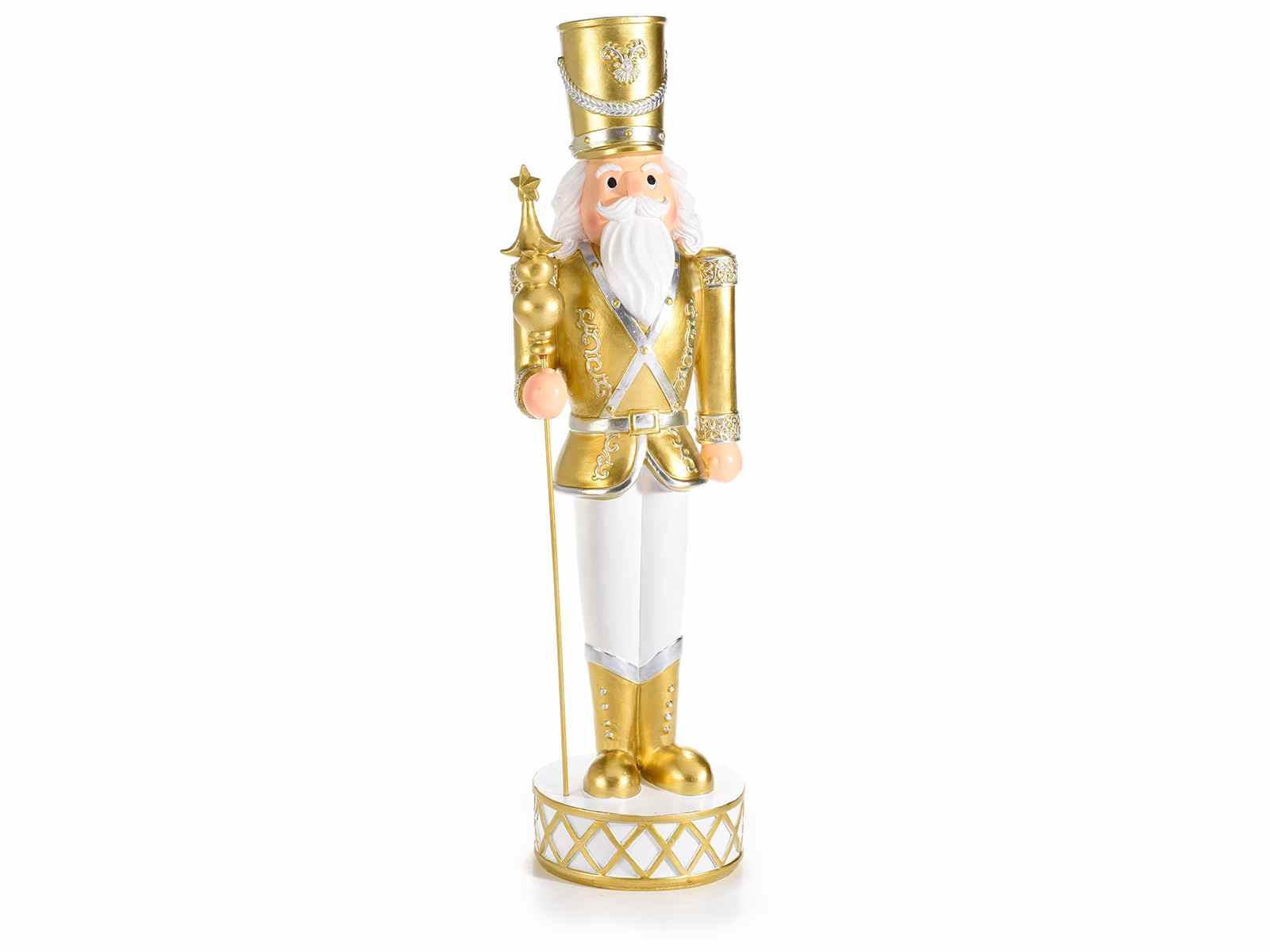 Nutcracker character in white / golden resin to be placed (55.35.25