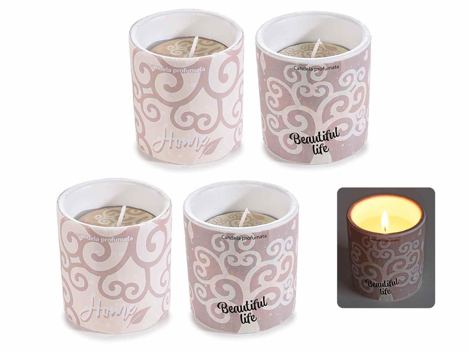 "Tree of Life" scented candle in ceramic jar (14.14.18) Art From Italy