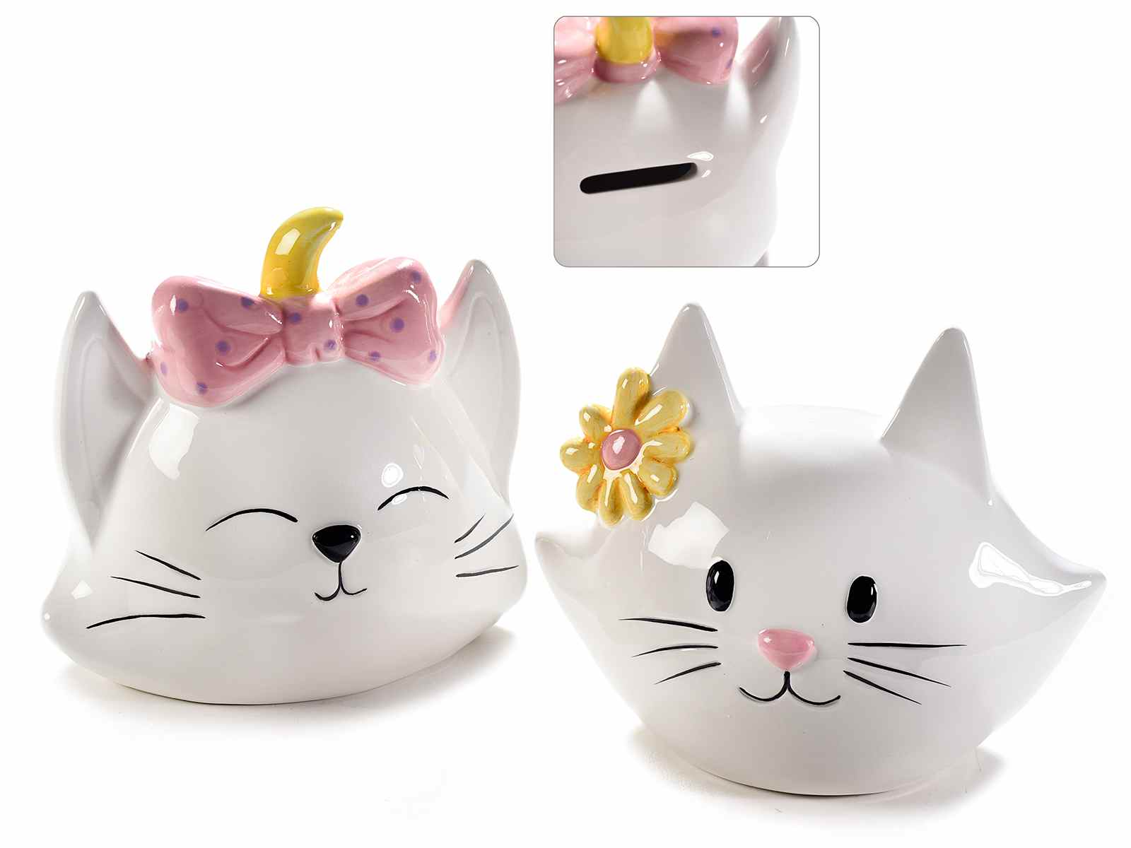 Money box cat in colored ceramic (71.39.55) - Art From Italy