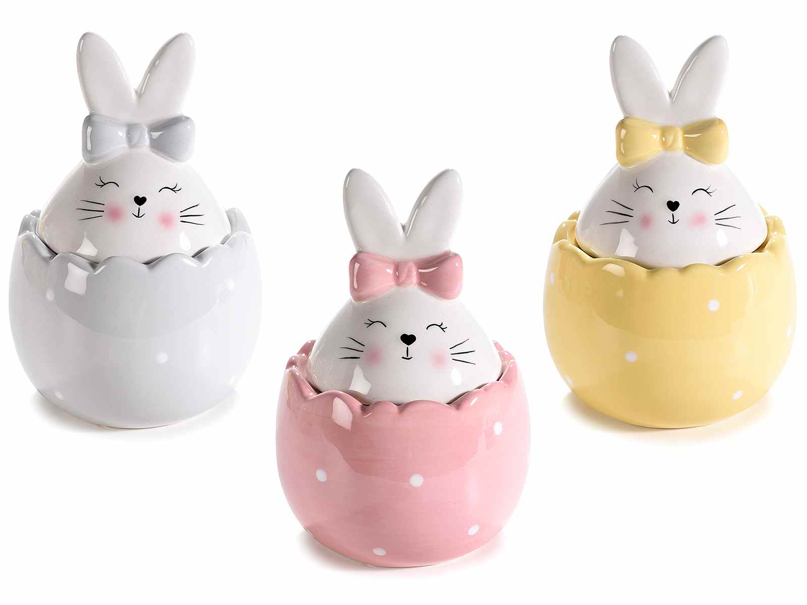 Coquetier En Céramique Forme Lapin - Porte-œufs De Pâques, Tasses à œufs Décoratives Pour Petit-déjeuner, Brunch - Design Mignon Et Anti-roulement