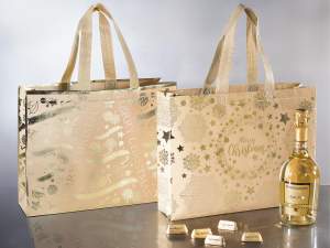 Wholesale gold christmas packaging bags
