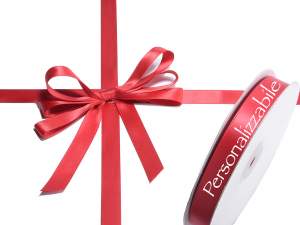 Custom Ruby Red Double Satin Ribbon