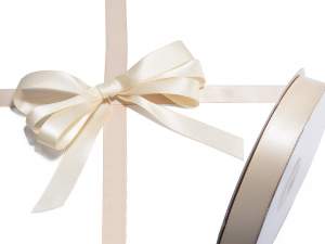 Wholesale double satin ecru ribbons