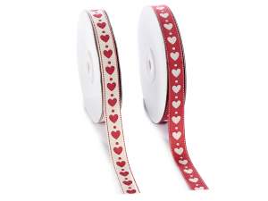Heart print ribbon
