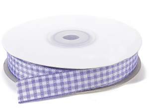 Wholesale lilac white checked ribbon