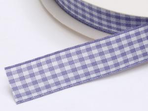 Wholesale lilac white checked ribbon