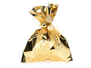 Sobres de bolsa de regalo dorados metalizados