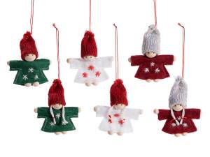 Adornos colgantes de madera