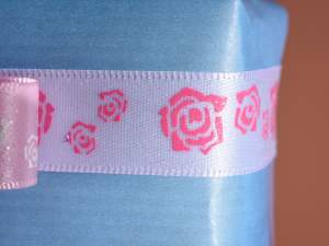 Wholesaler White Glitter Satin Ribbon