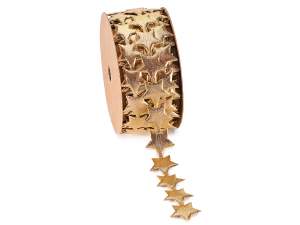 wholesale golden star christmas ribbon