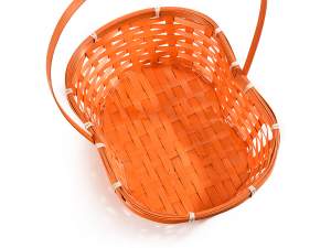 wholesale colored bamboo handle baskets
