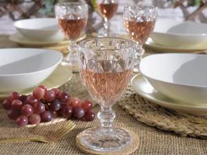 wholesale clear glass goblet