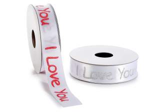 Wholesale ribbon I love you valentine