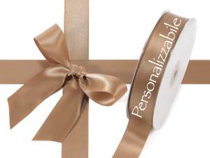 Wholesale personalized cappuccino satin ribbons