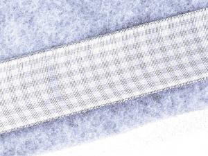 Wholesale gray white checked ribbon