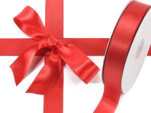 Wholesale strawberry red double satin ribbon