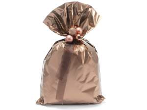 Enveloppe de sac cadeau en bronze métallisé