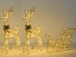 Rentierschlitten Weihnachten LED-Leuchten Großhänd