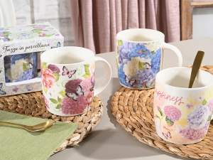 wholesale porcelain floral cup