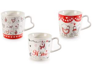 wholesaler cups handle heart hen