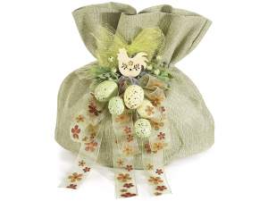 Wholesaler of organza ribbons with glitter flowers